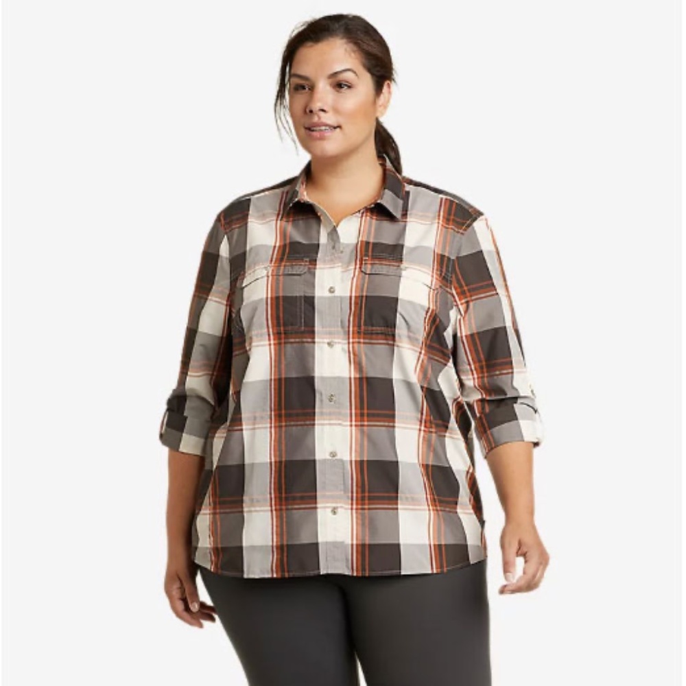 EDDIE BAUER Mountain Plaid Long-Sleeve Shirt